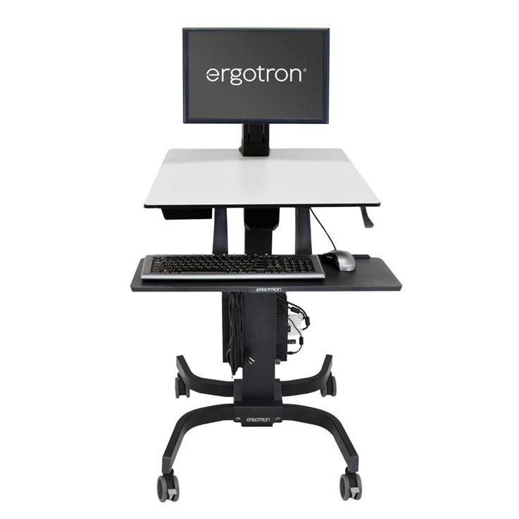 Ergotron WorkFit-C, Single LD Sit-Stand Workstation Black, Grey Multimedia cart