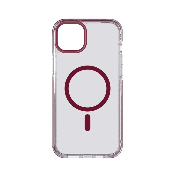 Tech21 Evo Crystal mobile phone case 17 cm (6.7") Cover Burgundy, Transparent