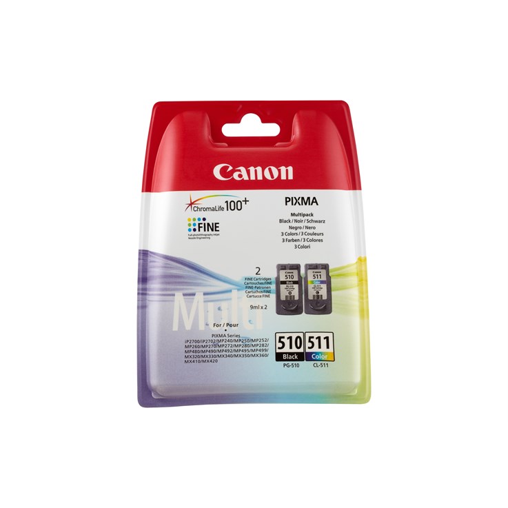 Canon PG-510/CL-511 BK/C/M/Y Ink Cartridge Multipack