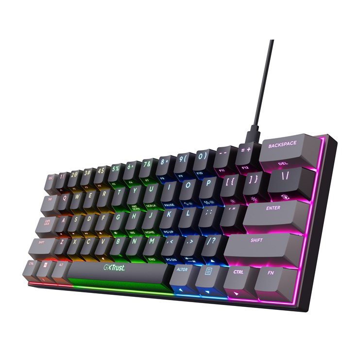 Trust GXT 867 Acira keyboard Gaming USB QWERTY UK English Black, Grey