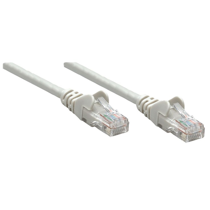Intellinet Network Patch Cable, Cat6, 10m, Grey, CCA, U/UTP, PVC, RJ45, Gold Plated Contacts, Snagless, Booted, Lifetime Warranty, Polybag