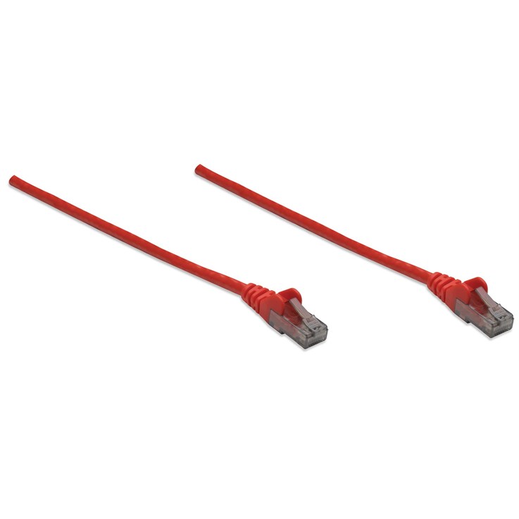 Intellinet Network Patch Cable, Cat6, 10m, Red, CCA, U/UTP, PVC, RJ45, Gold Plated Contacts, Snagless, Booted, Lifetime Warranty, Polybag