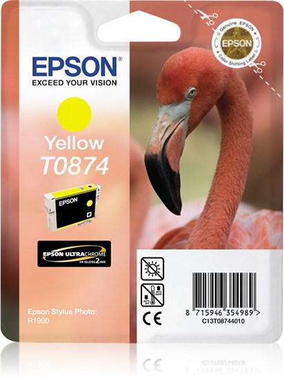 Epson Flamingo Singlepack Yellow T0874 Ultra Gloss High-Gloss 2