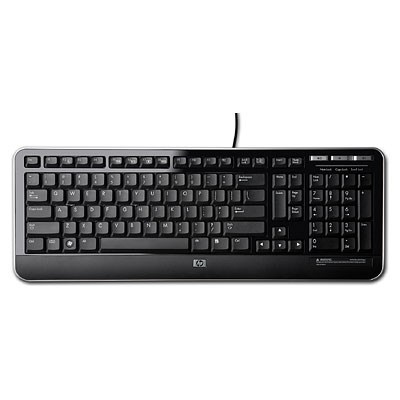 HP QY776AA keyboard Office USB QWERTY English Black
