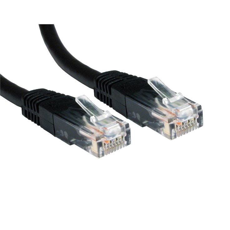 Cables Direct 0.25m Cat6, M - M networking cable Black U/UTP (UTP)