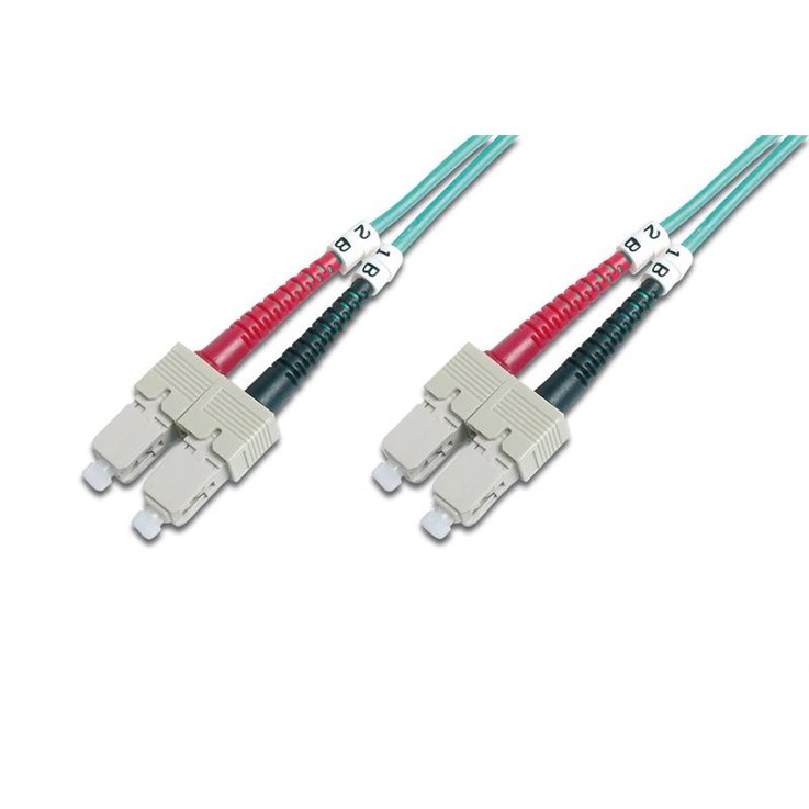 AddOn Networks SC - SC, LOMM, OM4, 2m InfiniBand/fibre optic cable OFC Turquoise