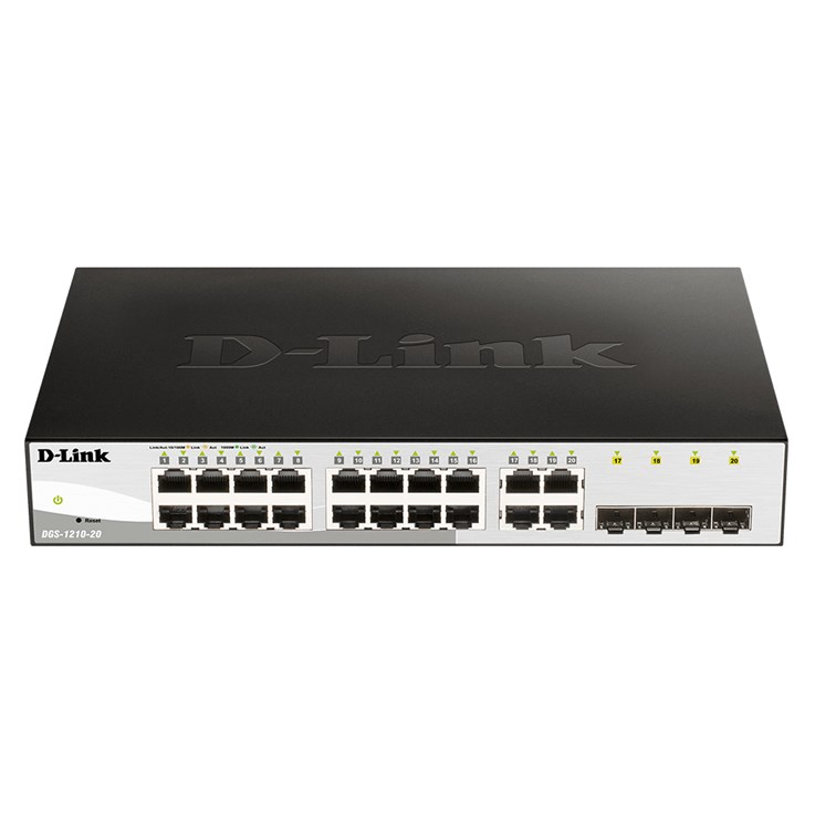 D-Link 20-Port Gigabit Smart Managed Switch including 4 SFP ports