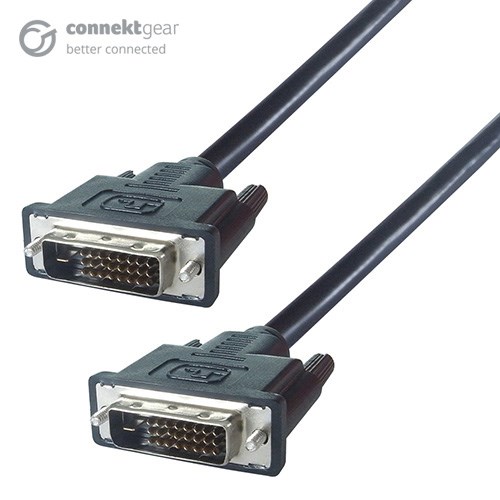 connektgear 3m DVI-D Monitor Connector Cable - Male to Male - 24+1 Dual Link