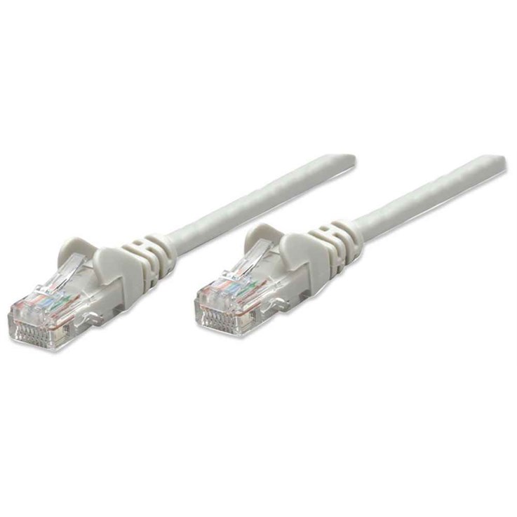 Intellinet Network Patch Cable, Cat6, 2m, Grey, CCA, U/UTP, PVC, RJ45, Gold Plated Contacts, Snagless, Booted, Lifetime Warranty, Polybag