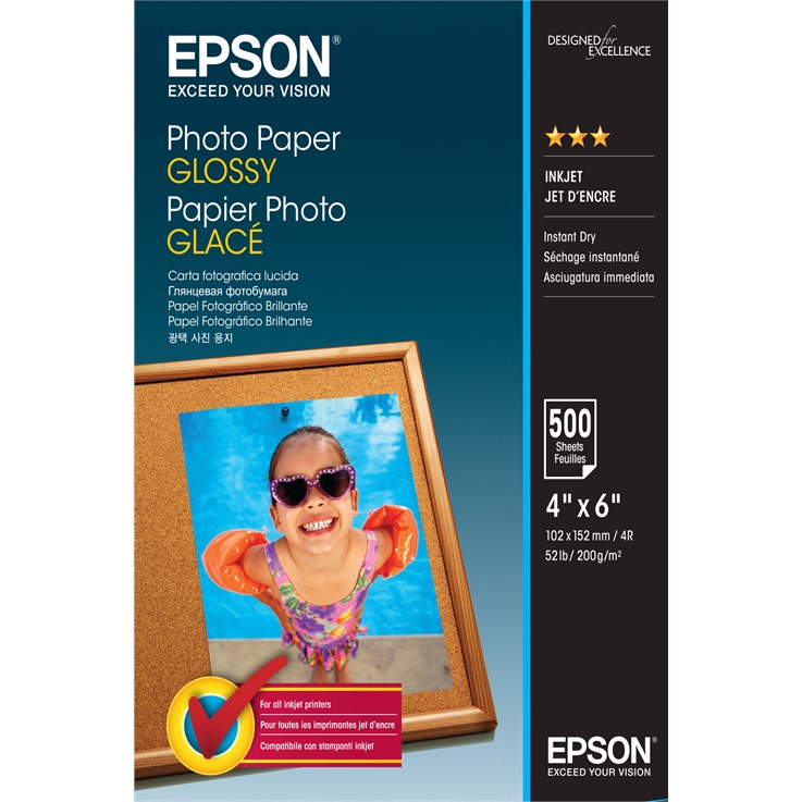 Epson Photo Paper Glossy - 10x15cm - 500 sheets