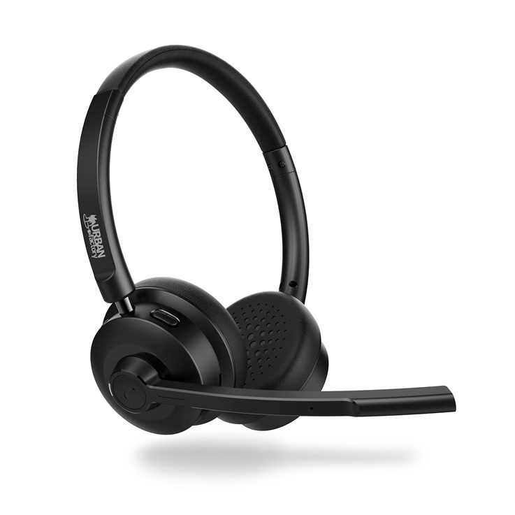Urban Factory MOVEE: OVER-THE-EAR BLUETOOTH 5.0 CONFERENCE HEADSET Wireless Head-band Calls/Music/Sport/Everyday USB Type-C Black