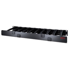 APC NetShelter Cable Management, Horizontal Cable Manager, 1U, Single Side with Cover, Black, 482.6 x 44.45 x 165.1 mm