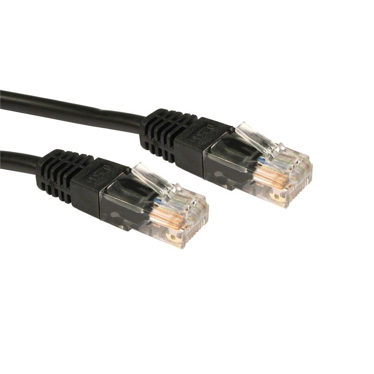 Cables Direct 0.25m Cat5e networking cable Black U/UTP (UTP)