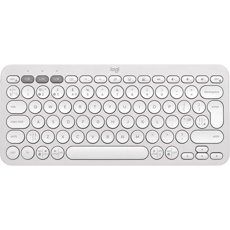 Logitech Pebble Keys 2 K380s keyboard Universal RF Wireless + Bluetooth QWERTY UK English White