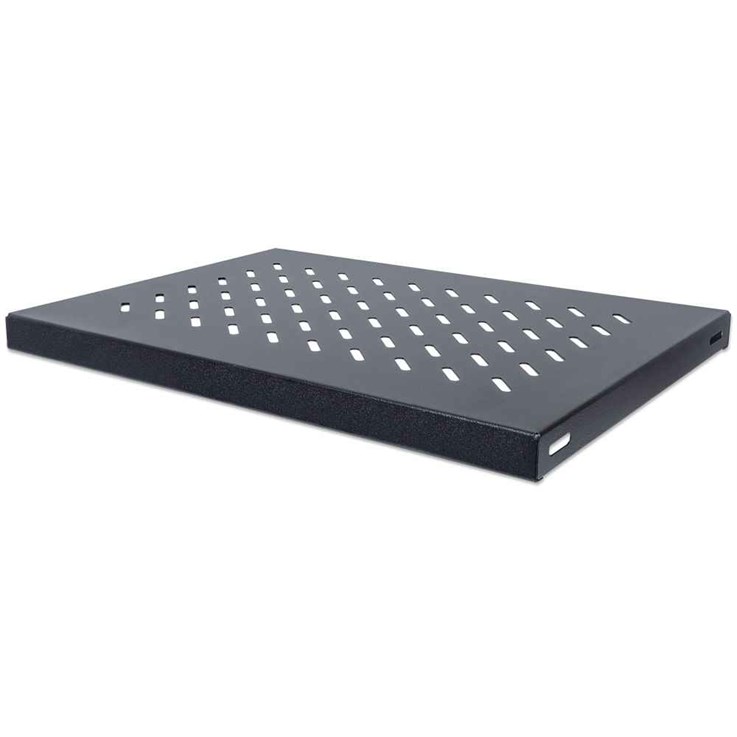 Intellinet 19" Fixed Shelf, 1U, 345mm Depth, Max 50kg, Black