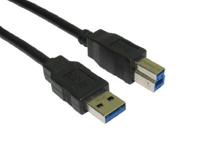 Cables Direct USB3-801 USB cable USB 3.2 Gen 1 (3.1 Gen 1) 1 m USB A USB B Black