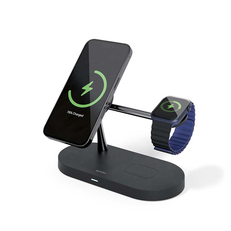 Epico Spello Headphones, Smartphone, Smartwatch Black, Grey USB Wireless charging Indoor