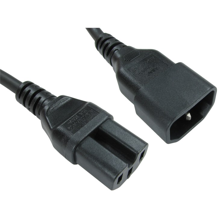 Cables Direct C14 - C15 1.8m Black C14 coupler C15 coupler