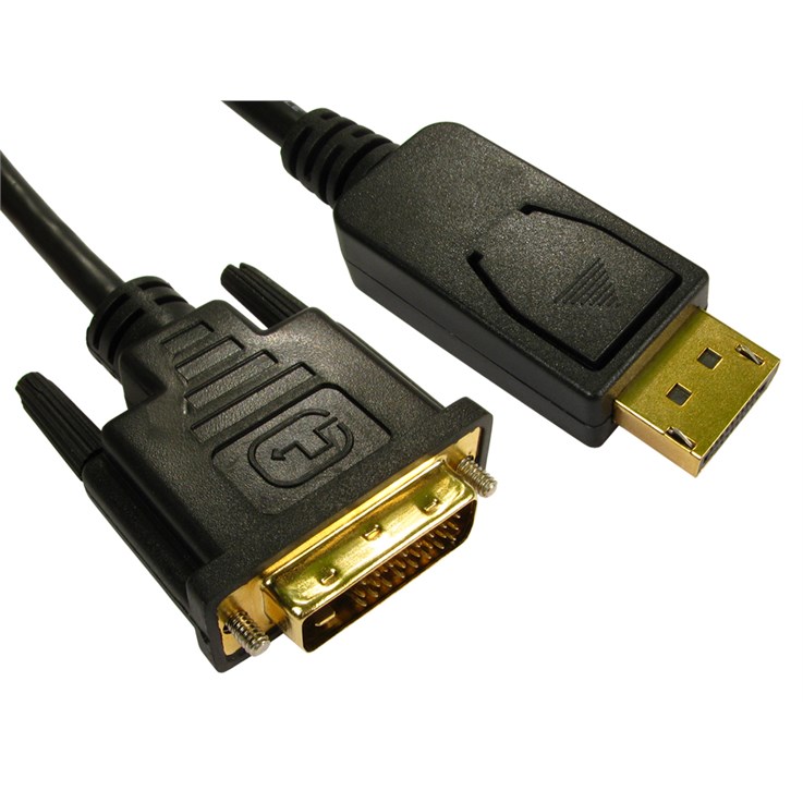 Cables Direct DisplayPort - DVI, 1m DVI-D Black