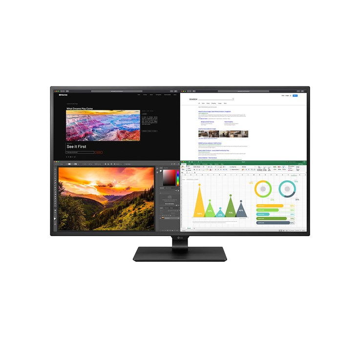LG 43UN700P-B computer monitor 109.2 cm (43") 3840 x 2160 pixels 4K Ultra HD LED Black