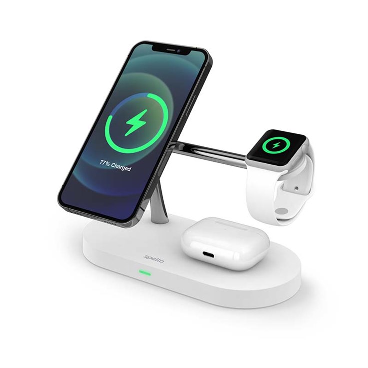 Epico Spello Headphones, Smartphone, Smartwatch White USB Wireless charging Indoor