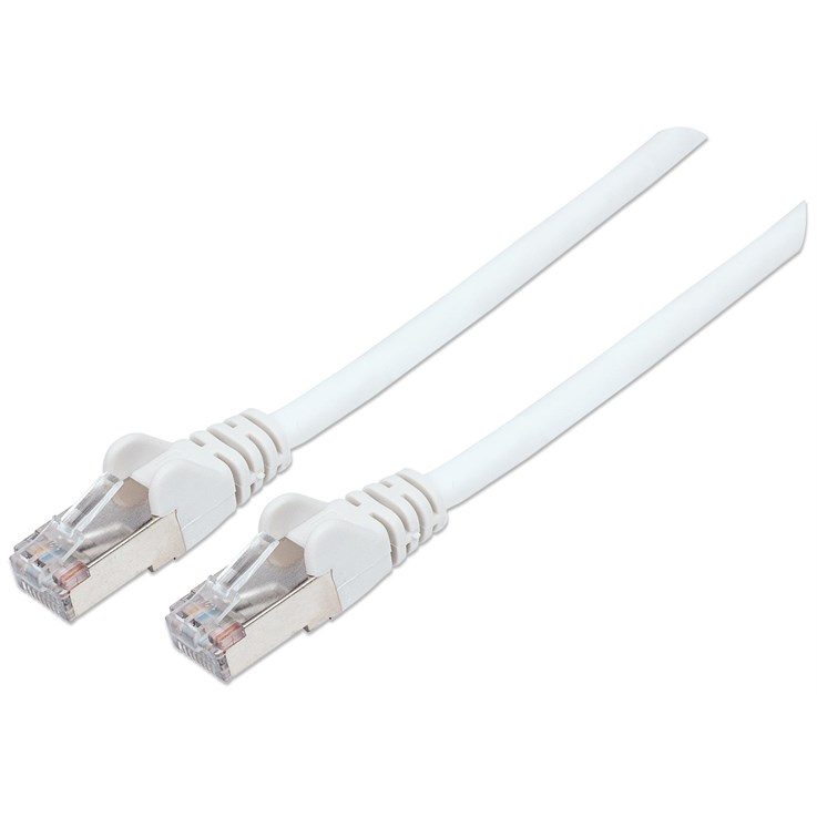 Intellinet Network Patch Cable, Cat6, 20m, White, Copper, S/FTP, LSOH / LSZH, PVC, RJ45, Gold Plated Contacts, Snagless, Booted, Lifetime Warranty, Polybag