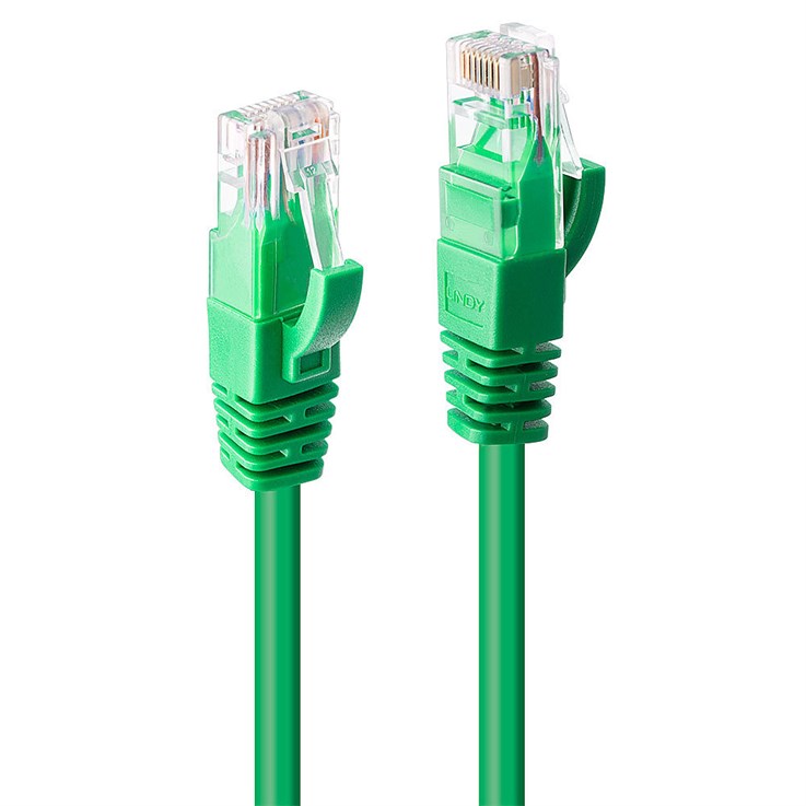 Lindy 15m Cat.6 U/UTP Network Cable, Green