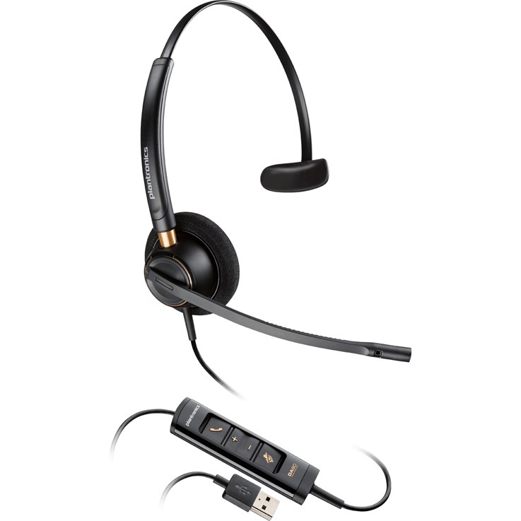 POLY ENCOREPRO HW515 Headset Wired Head-band Office/Call center Black