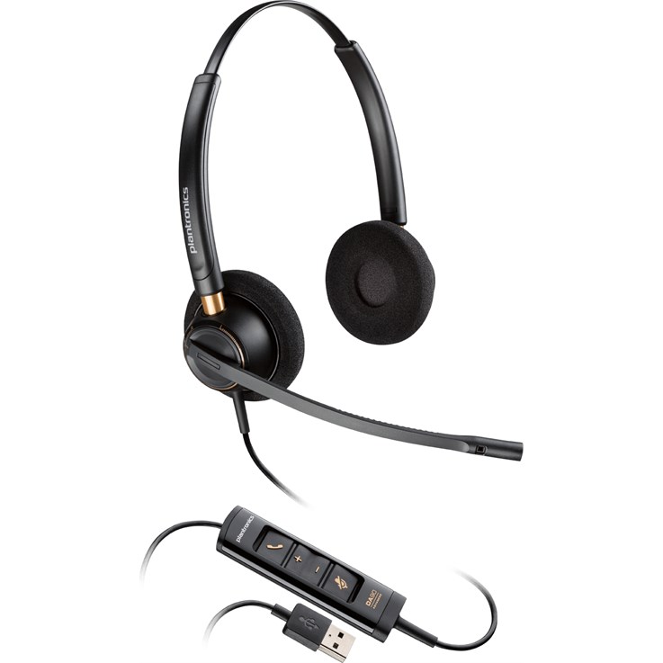 POLY EncorePro HW525 Headset Wired Head-band Office/Call center Black