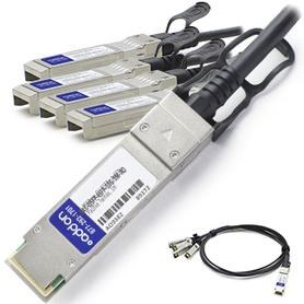 AddOn Networks DAC-QSFP-4SFP10G3MAO InfiniBand/fibre optic cable 3 m QSFP+ 4xSFP+ Black, Grey