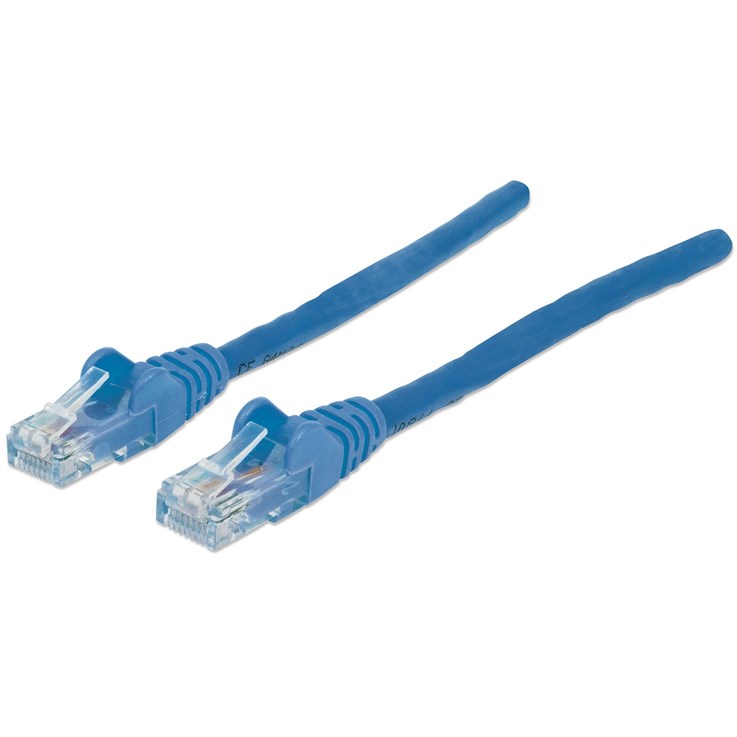 Intellinet Network Patch Cable, Cat6, 20m, Blue, CCA, U/UTP, PVC, RJ45, Gold Plated Contacts, Snagless, Booted, Lifetime Warranty, Polybag