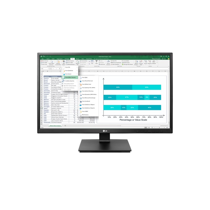 LG 24BK550Y-B LED display 61 cm (24") 1920 x 1080 pixels Full HD Black