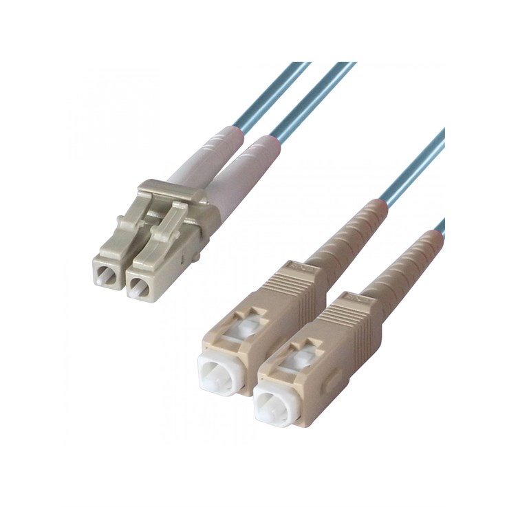 DP Building Systems 3-DX-LC-SC-10-AA InfiniBand/fibre optic cable 10 m Aqua colour, Blue