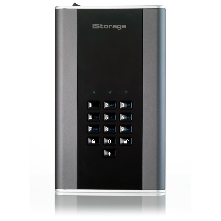 iStorage diskAshur DT2 256-bit 1TB USB 3.2 secure encrypted desktop hard drive IS-DT2-256-1000-C-G