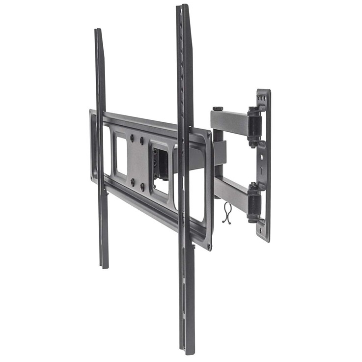 Manhattan TV & Monitor Mount, Wall, Full Motion, 1 screen, Screen Sizes: 37-65", Black, VESA 100x100 to 600x400mm, Max 35kg, LFD, Tilt & Swivel with 3 Pivots, Lifetime Warranty