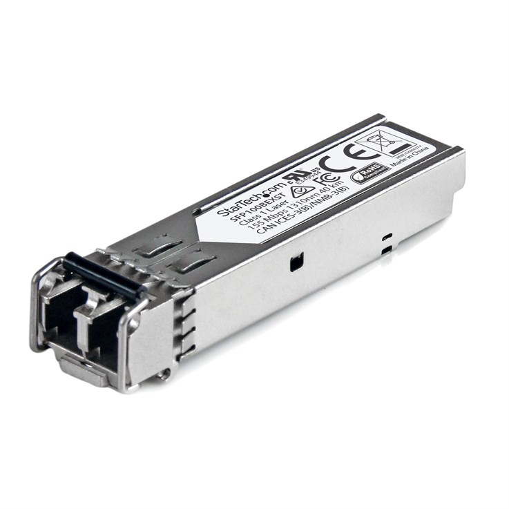 StarTech.com MSA Compliant SFP Transceiver Module - 100BASE-EX~MSA Uncoded SFP Module - 100BASE-EX - 100MbE Single Mode Fiber (SMF) Optic Transceiver - 100Mb Ethernet SFP - LC 40km - 1310nm - DDM