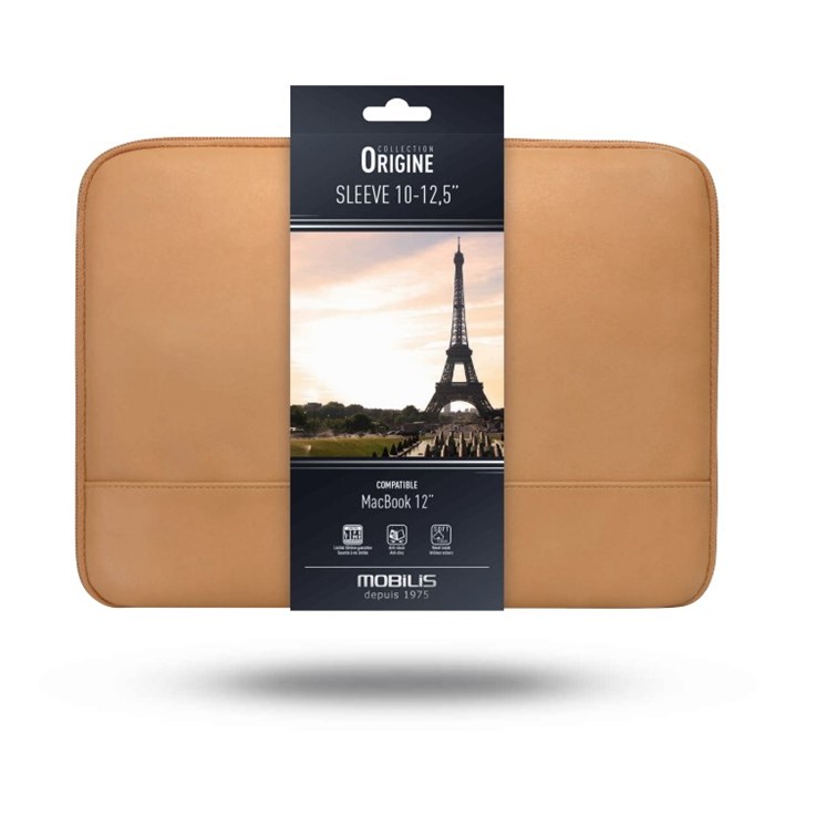 Mobilis 042033 laptop case 31.8 cm (12.5") Sleeve case Tan