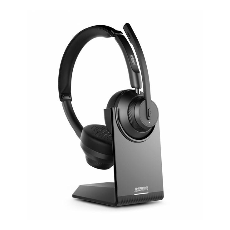 Urban Factory MOVEE PRO Headset Wireless Head-band Gaming USB Type-C Bluetooth Charging stand Black
