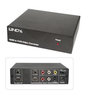 Lindy HDMI to CVBS/S-Video & Stereo Audio Converter network media converter