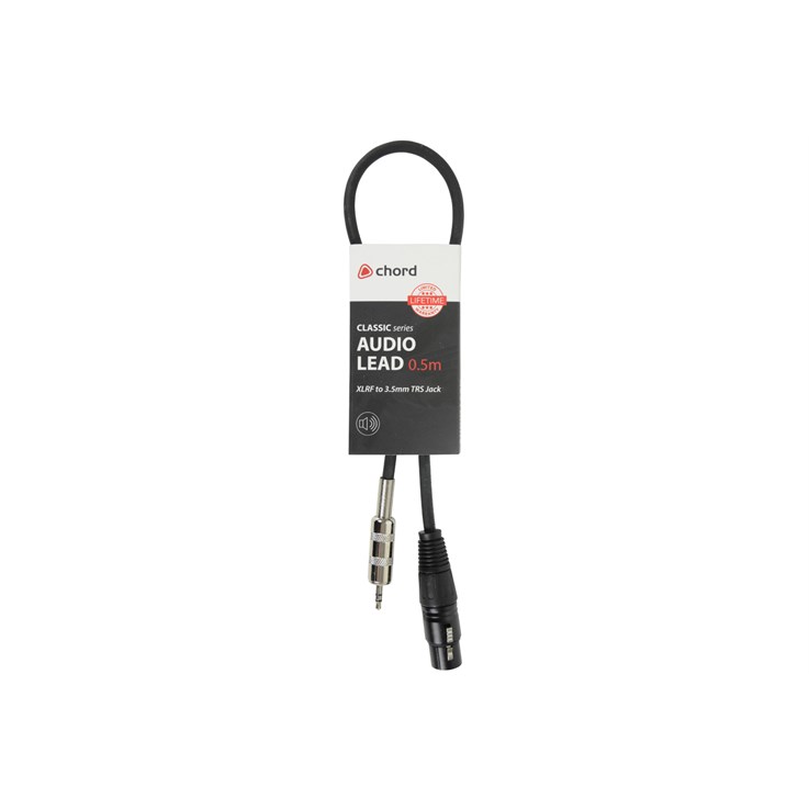 Chord Electronics 190.066UK audio cable 0.5 m XLR 3.5mm TRS Black