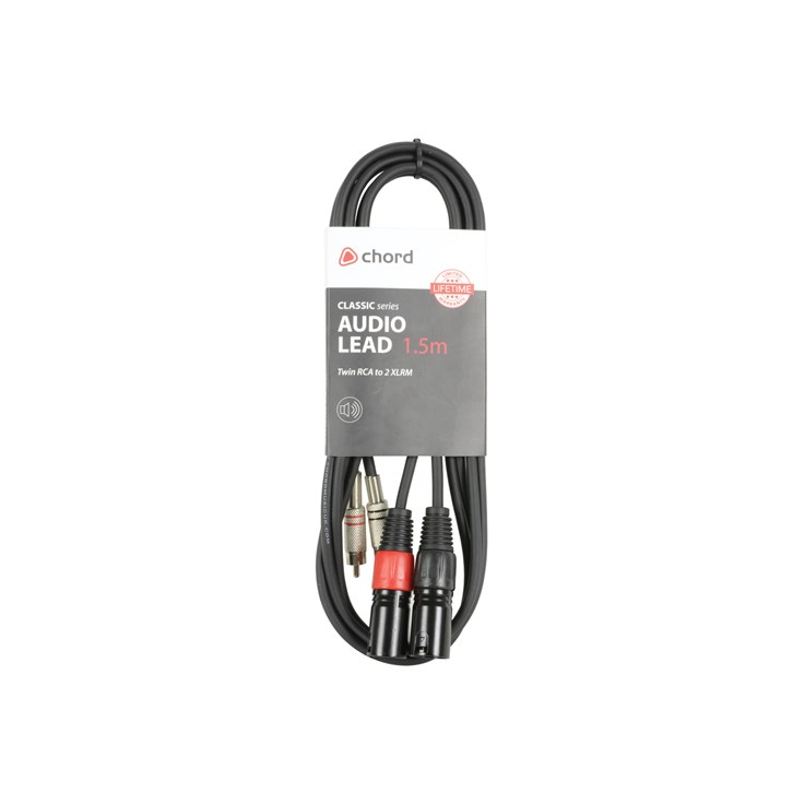 Chord Electronics 190.058UK audio cable 1.5 m 2 x RCA 2 x XLR (3-pin) Black