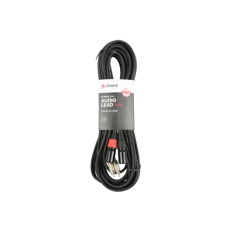 Chord Electronics 190.060UK audio cable 6 m 2 x RCA 2 x XLR (3-pin) Black