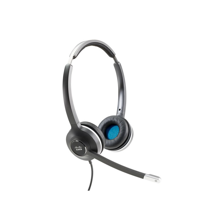 Cisco Headset 532, Wired Dual On-Ear Quick Disconnect Headset with RJ-9 Cable, Charcoal, 2-Year Limited Liability Warranty (CP-HS-W-532-RJ=)