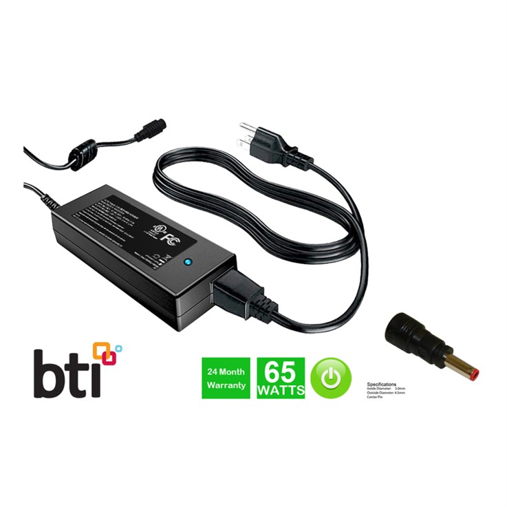 Origin Storage BTI alt to DELL AC Adapter 19.5V 3.34A 65W (4.5mmx3.0mm) includes power cable