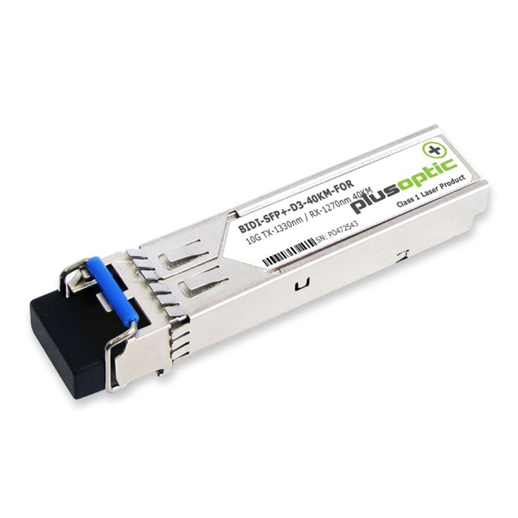 Plusoptic BiDi-SFP+-D3-40KM-FOR network transceiver module Fiber optic 10000 Mbit/s SFP+