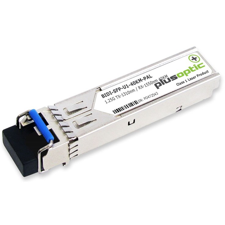 Plusoptic BiDi-SFP-U1-40KM-PAL network transceiver module Fiber optic 1250 Mbit/s