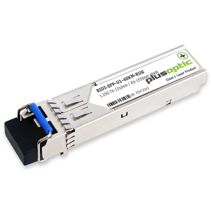 Plusoptic BiDi-SFP-U1-40KM-RUG network transceiver module Fiber optic 1250 Mbit/s