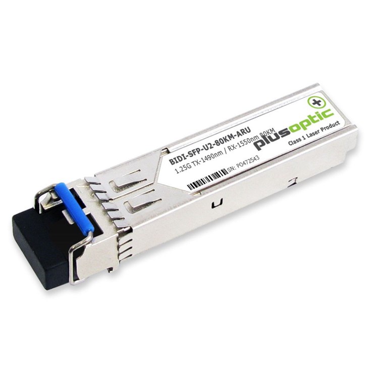 Plusoptic BiDi-SFP-U2-80KM-ARU network transceiver module Fiber optic 1250 Mbit/s