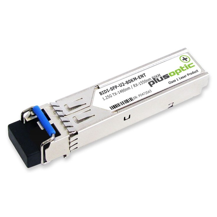 Plusoptic BiDi-SFP-U2-80KM-ENT network transceiver module Fiber optic 1250 Mbit/s