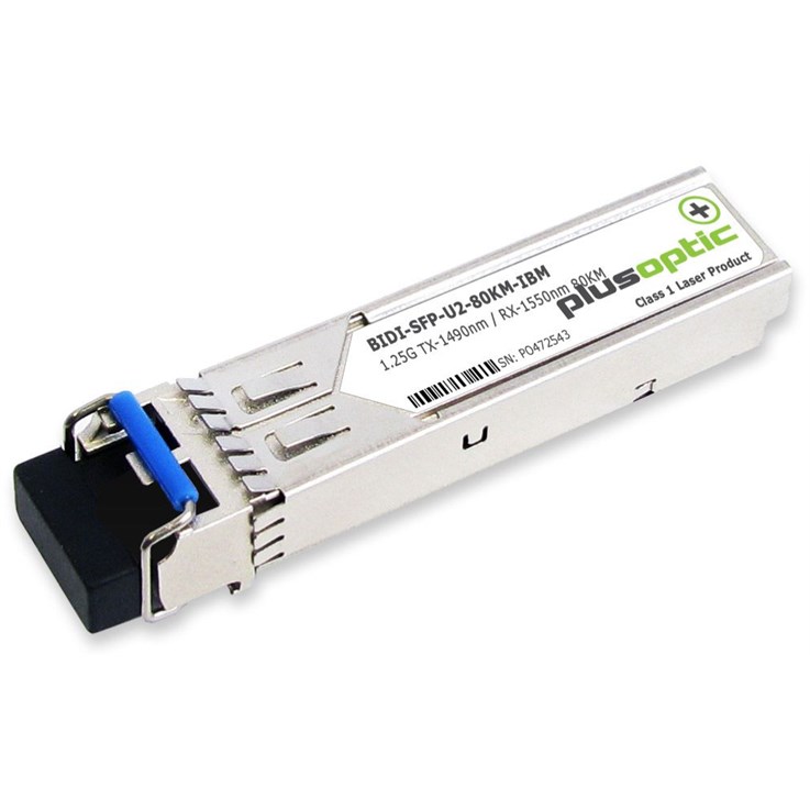 Plusoptic BiDi-SFP-U2-80KM-IBM network transceiver module Fiber optic 1250 Mbit/s